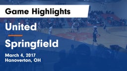 United  vs Springfield Game Highlights - March 4, 2017