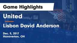 United  vs Lisbon David Anderson  Game Highlights - Dec. 5, 2017