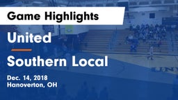 United  vs Southern Local  Game Highlights - Dec. 14, 2018