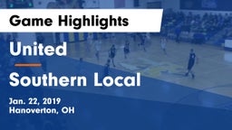 United  vs Southern Local  Game Highlights - Jan. 22, 2019
