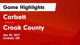 Corbett  vs Crook County  Game Highlights - Jan 20, 2017