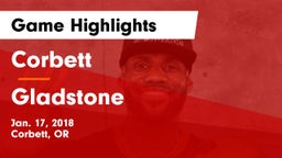 Corbett  vs Gladstone  Game Highlights - Jan. 17, 2018