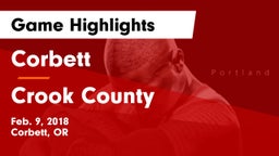 Corbett  vs Crook County  Game Highlights - Feb. 9, 2018