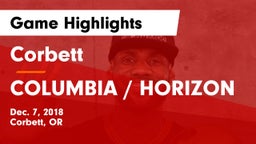 Corbett  vs COLUMBIA / HORIZON Game Highlights - Dec. 7, 2018