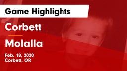 Corbett  vs Molalla  Game Highlights - Feb. 18, 2020