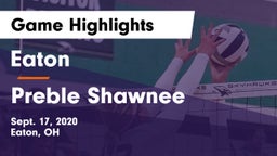 Eaton  vs Preble Shawnee  Game Highlights - Sept. 17, 2020