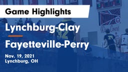 Lynchburg-Clay  vs Fayetteville-Perry  Game Highlights - Nov. 19, 2021