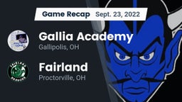 Recap: Gallia Academy vs. Fairland  2022