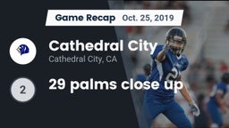 Recap: Cathedral City  vs. 29 palms close up 2019
