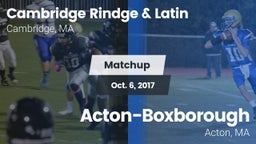 Matchup: Cambridge Rindge & vs. Acton-Boxborough  2017