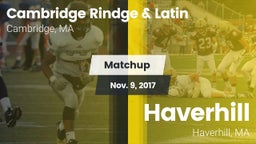 Matchup: Cambridge Rindge & vs. Haverhill  2017