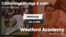 Matchup: Cambridge Rindge & vs. Westford Academy  2018