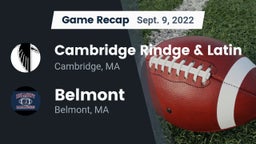 Recap: Cambridge Rindge & Latin  vs. Belmont  2022