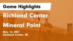 Richland Center  vs Mineral Point  Game Highlights - Nov. 16, 2021
