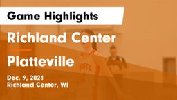 Richland Center  vs Platteville  Game Highlights - Dec. 9, 2021