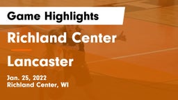 Richland Center  vs Lancaster  Game Highlights - Jan. 25, 2022