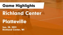 Richland Center  vs Platteville  Game Highlights - Jan. 28, 2022