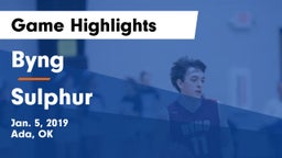 Byng  vs Sulphur  Game Highlights - Jan. 5, 2019