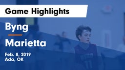 Byng  vs Marietta  Game Highlights - Feb. 8, 2019