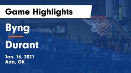 Byng  vs Durant  Game Highlights - Jan. 16, 2021