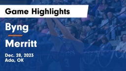 Byng  vs Merritt  Game Highlights - Dec. 28, 2023