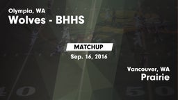 Matchup: Black Hills High vs. Prairie  2016