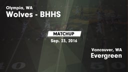 Matchup: Black Hills High vs. Evergreen  2016