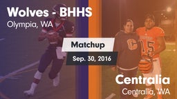 Matchup: Black Hills High vs. Centralia  2016