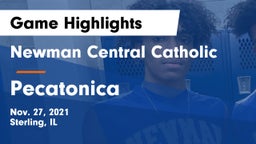 Newman Central Catholic  vs Pecatonica  Game Highlights - Nov. 27, 2021