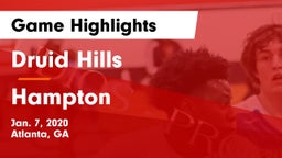 Druid Hills  vs Hampton  Game Highlights - Jan. 7, 2020