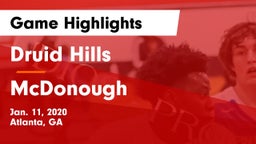 Druid Hills  vs McDonough  Game Highlights - Jan. 11, 2020