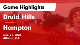 Druid Hills  vs Hampton  Game Highlights - Jan. 21, 2020