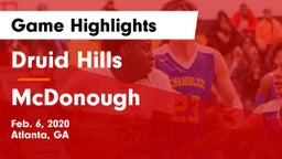 Druid Hills  vs McDonough  Game Highlights - Feb. 6, 2020