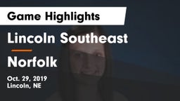 Lincoln Southeast  vs Norfolk  Game Highlights - Oct. 29, 2019
