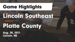 Lincoln Southeast  vs Platte County Game Highlights - Aug. 28, 2021