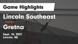 Lincoln Southeast  vs Gretna  Game Highlights - Sept. 10, 2022