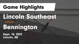 Lincoln Southeast  vs Bennington  Game Highlights - Sept. 10, 2022