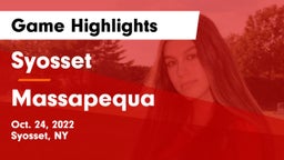 Syosset  vs Massapequa  Game Highlights - Oct. 24, 2022