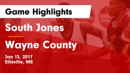 South Jones  vs Wayne County Game Highlights - Jan 13, 2017