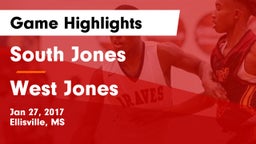 South Jones  vs West Jones Game Highlights - Jan 27, 2017