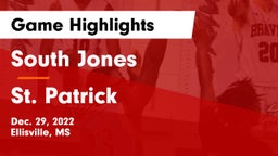 South Jones  vs St. Patrick Game Highlights - Dec. 29, 2022