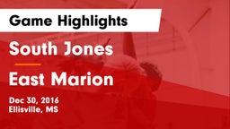 South Jones  vs East Marion  Game Highlights - Dec 30, 2016