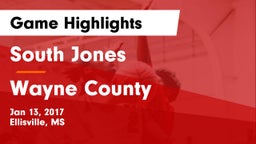 South Jones  vs Wayne County  Game Highlights - Jan 13, 2017