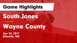 South Jones  vs Wayne County  Game Highlights - Jan 24, 2017