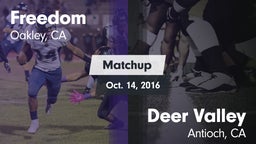 Matchup: Freedom  vs. Deer Valley  2016