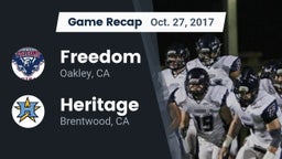Recap: Freedom  vs. Heritage  2017