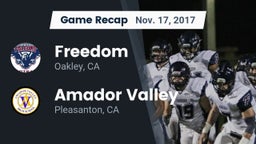 Recap: Freedom  vs. Amador Valley  2017