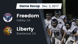 Recap: Freedom  vs. Liberty  2017