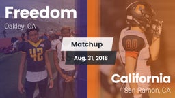 Matchup: Freedom HS vs. California  2018