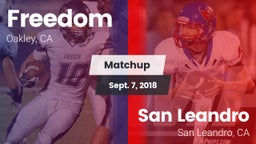 Matchup: Freedom HS vs. San Leandro  2018